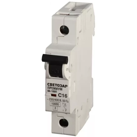 Выключатель автоматический СВЕТОЗАР "ПРЕМИУМ" 1-полюсный, 20 A, "C", откл. сп. 10 кА, 230 / 400 В SV-49031-20-C купить в Нижневартовске