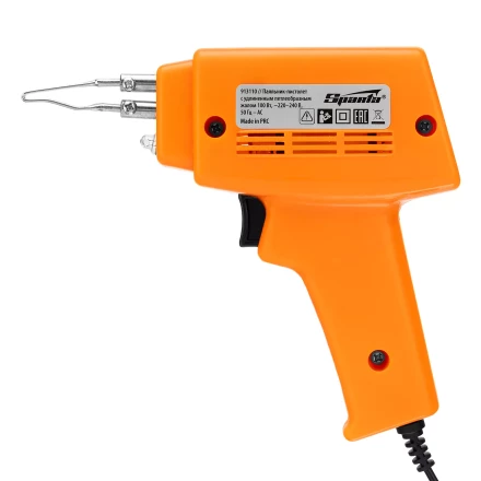 Паяльник импульсный с петлеобразным жалом, 100 Вт, 220 В Sparta 913110 купить в Нижневартовске