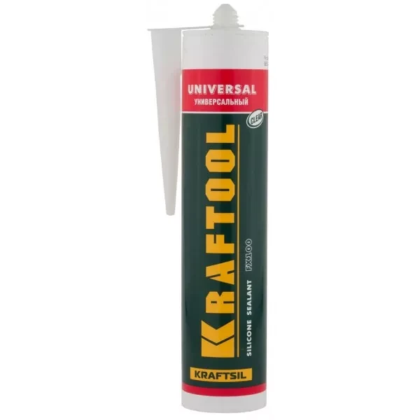 Герметик силиконовый KRAFTOOL прозрачный, универсальный, 300мл 41253-2 купить в Нижневартовске
