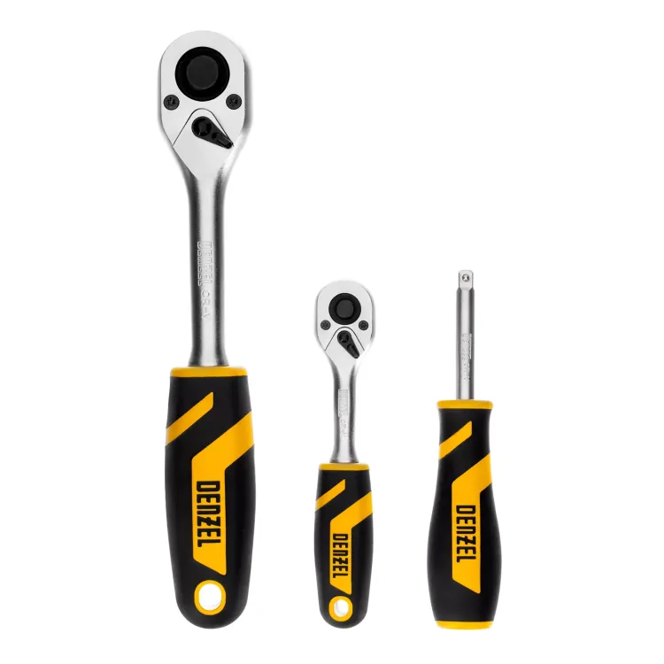 Набор инструментов Denzel, 1/2", 1/4", CrV, S2, пластиковый кейс, 82 предмета 15809 купить в Нижневартовске