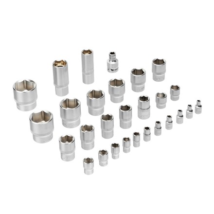 Набор инструментов Denzel, 1/2&quot;, 1/4&quot;, CrV, S2, пластиковый кейс, 82 предмета 15809 купить в Нижневартовске