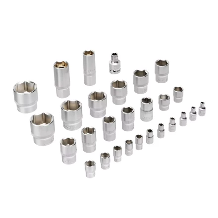 Набор инструментов Denzel, 1/2", 1/4", CrV, S2, пластиковый кейс, 82 предмета 15809 купить в Нижневартовске