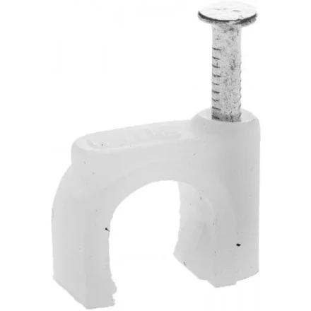 Скоба-держатель для круглого кабеля, с оцинкованным гвоздем, 6 мм, 100 шт, STAYER Master 4510-06 4510-06 купить в Нижневартовске