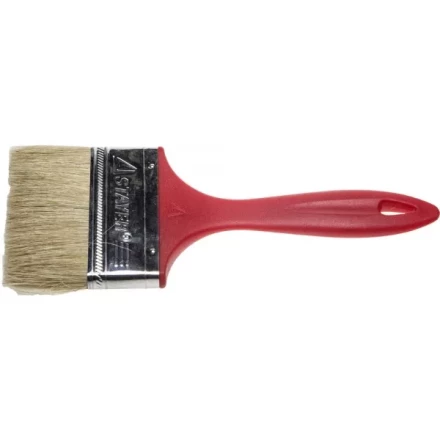 Кисть плоская STAYER "UNIVERSAL-EURO", светлая натуральная щетина, пластмассовая ручка, 100мм 0108-100 купить в Нижневартовске