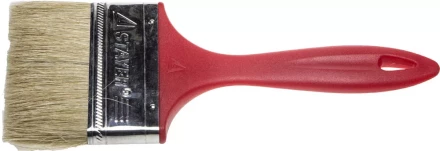 Кисть плоская STAYER "UNIVERSAL-EURO", светлая натуральная щетина, пластмассовая ручка, 100мм 0108-100 купить в Нижневартовске