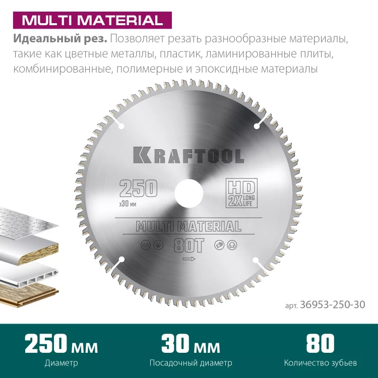 Диск пильный Multi Material, повышенный ресурс 36953-250-30 купить в Нижневартовске