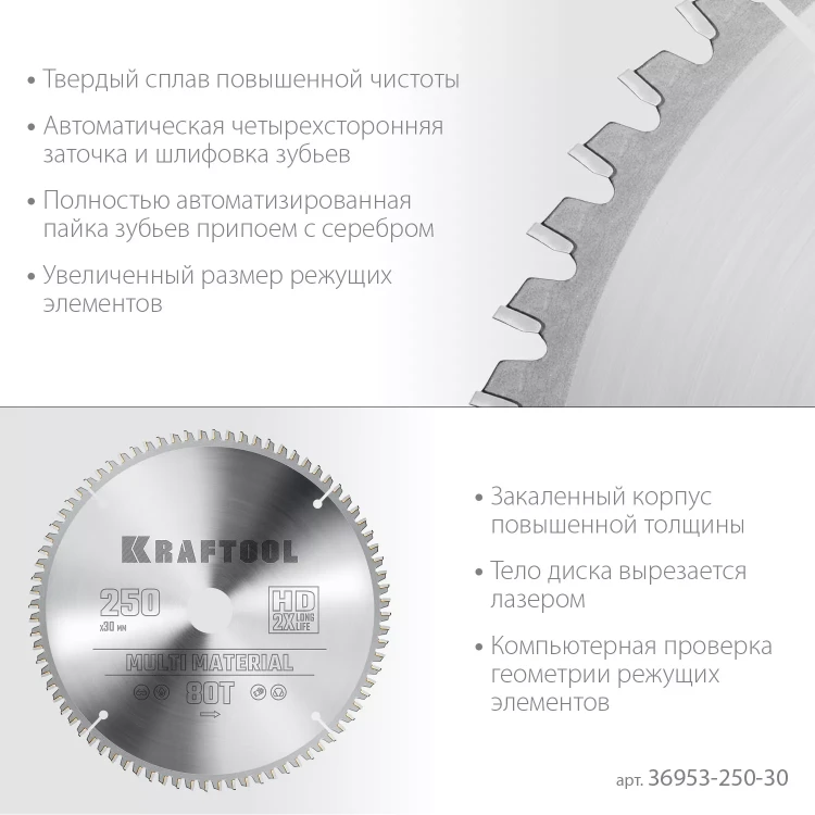 Диск пильный Multi Material, повышенный ресурс 36953-250-30 купить в Нижневартовске