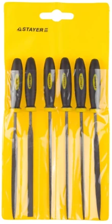 Набор STAYER "PROFI" Надфили с двухкомпонентной ручкой, 100мм, 6шт 16010-H6_z01 купить в Нижневартовске