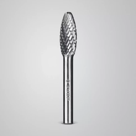 Зубр Твердосплавная борфреза H - пламя, 10 х 25 мм, радиус 2.0 мм (28807-10-25) купить в Нижневартовске