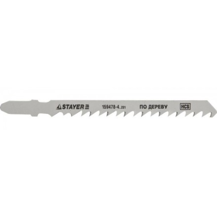 Полотна STAYER &quot;STANDARD&quot;, T144D, для эл/лобзика, HCS, по дереву, фанере, быстрый рез, EU-хвост., шаг 4мм, 74мм, 2шт 159478-4_z01 купить в Нижневартовске