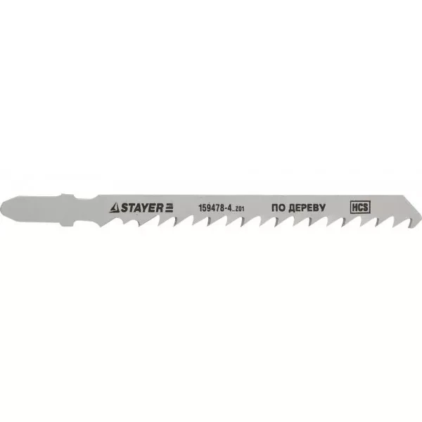 Полотна STAYER "STANDARD", T144D, для эл/лобзика, HCS, по дереву, фанере, быстрый рез, EU-хвост., шаг 4мм, 74мм, 2шт 159478-4_z01 купить в Нижневартовске