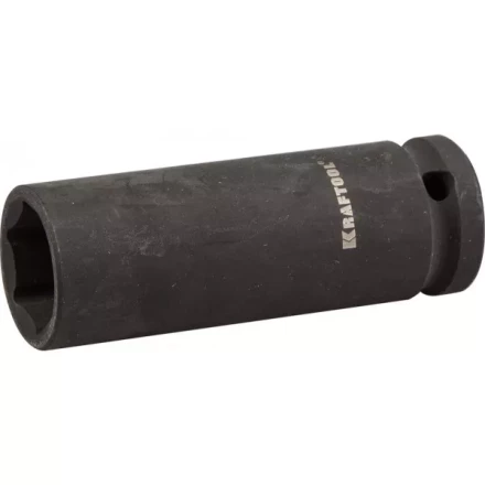 Торцовая головка KRAFTOOL "INDUSTRIE QUALITAT" ударная, удлиненная (1/2"), FLANK, Cr-Mo, фосфатированная, 19 мм 27942-19_z01 купить в Нижневартовске