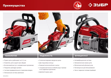 Бензопила ПБЦ-М52-45 серия МАСТЕР купить в Нижневартовске