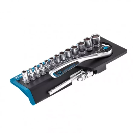 Набор торцевых головок трещотка 120 зубьев 36 предметов 1/4" CrV Gross 14142 купить в Нижневартовске