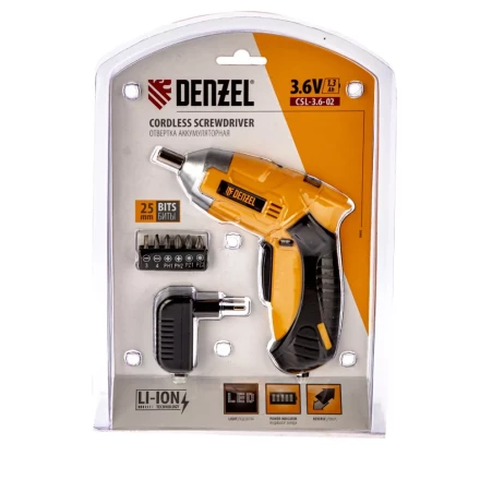 Аккумуляторная отвертка CDL-3,6-02 Denzel 26002 купить в Нижневартовске