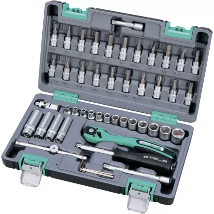 Набор инструмента 1/4 Cr-V S2 усиленный кейс 47 предметов STELS 14099 купить в Нижневартовске
