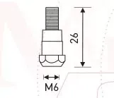 Держатель наконечника M6 26mm (24KD) MD0138-00 Ref. Aurora купить в Нижневартовске