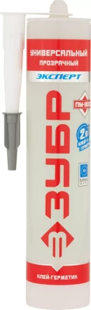 Клей монтажный ЗУБР "ЭКСПЕРТ" ПМ 900, гибридный экстрасильн, прозрач, универс, водостойк, эластич, (без запаха), 300мл 41330 купить в Нижневартовске
