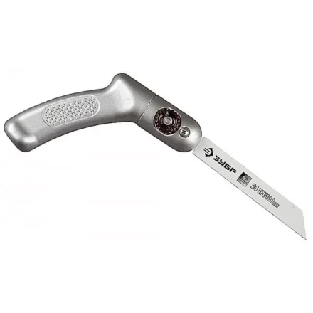 Ножовка ЗУБР "ЭКСПЕРТ" "ТРАНСФОРМЕР" универсал складная многопозицион, с биметаллическим полотном шаг 1мм, 24TPI, 130мм 4-15187 купить в Нижневартовске