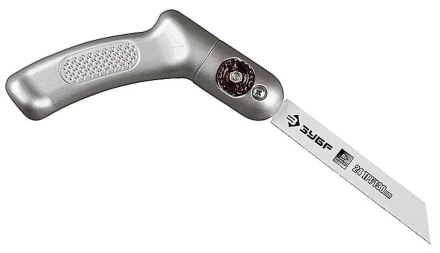 Ножовка ЗУБР "ЭКСПЕРТ" "ТРАНСФОРМЕР" универсал складная многопозицион, с биметаллическим полотном шаг 1мм, 24TPI, 130мм 4-15187 купить в Нижневартовске