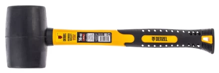 Киянка резиновая, 16 oz, черная резина, фибергласовая рукоятка// Denzel 7711185 купить в Нижневартовске