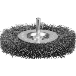 ЗУБР &quot;ЭКСПЕРТ&quot;. Щетка дисковая для дрели, двухрядная, витая стальная проволока 0,3мм, 75мм 35198-075-2_z01