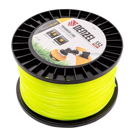 Леска для триммера звезда, 1,6мм х 552м, на DIN катушке FLEX CORD,  Denzel 96284 купить в Нижневартовске