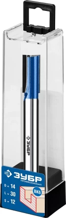 ЗУБР 14 x 30 мм, хвостовик 12 мм, фреза пазовая прямая с нижними подрезателями, Профессионал (28755-14-30) купить в Нижневартовске