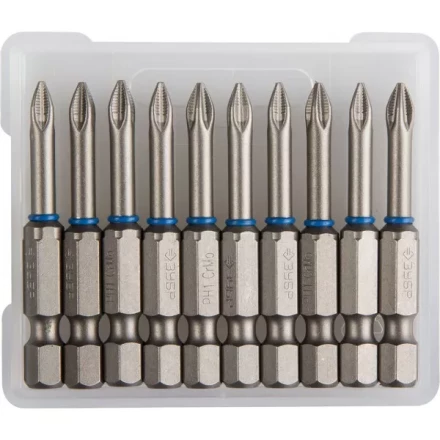 Биты ЗУБР "ЭКСПЕРТ" торсионные кованые, обточенные, хромомолибденовая сталь, тип хвостовика E 1/4", PH1, 50мм, 10шт 26011-1-50-10 купить в Нижневартовске