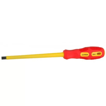 Отвертка STAYER "PROFESSIONAL" "MAX-GRIP" диэлектрическая, двухкомпонентная рукоятка, Cr-V, SL 8,0x175мм 25827-08-175 G купить в Нижневартовске