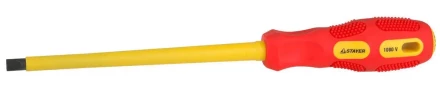 Отвертка STAYER "PROFESSIONAL" "MAX-GRIP" диэлектрическая, двухкомпонентная рукоятка, Cr-V, SL 8,0x175мм 25827-08-175 G купить в Нижневартовске