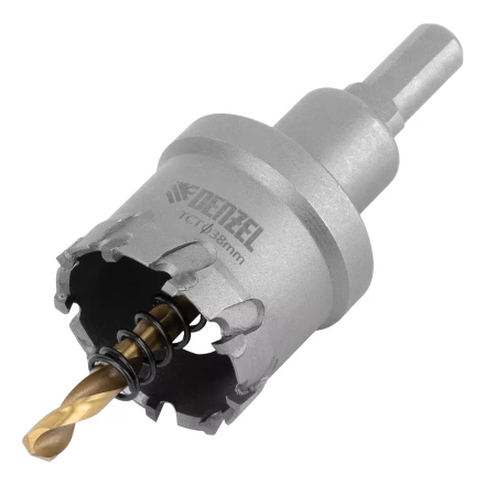 Коронка по металлу твердосплавная, 38 мм Denzel 724012 купить в Нижневартовске