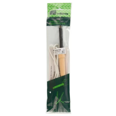 Паяльник электрический Сибртех ЭПСН-25/220, деревянная ручка, Россия 91300 купить в Нижневартовске