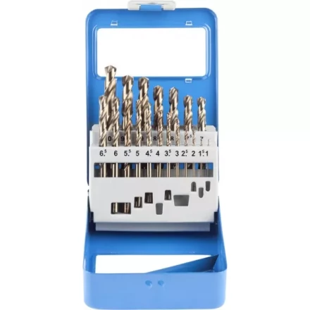 Набор ЗУБР "ЭКСПЕРТ" Свёрла "КОБАЛЬТ" по металлу, быстрорежущая сталь Р6М5К5, в мет. боксе, 1-10мм, 19шт 29626-H19-M купить в Нижневартовске