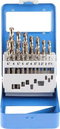 Набор ЗУБР "ЭКСПЕРТ" Свёрла "КОБАЛЬТ" по металлу, быстрорежущая сталь Р6М5К5, в мет. боксе, 1-10мм, 19шт 29626-H19-M купить в Нижневартовске