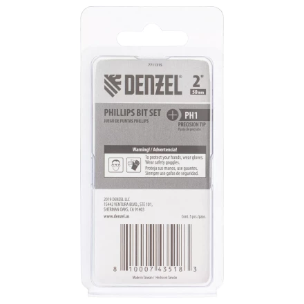 Бита PH1x50, 5 шт. Denzel 7711315 купить в Нижневартовске