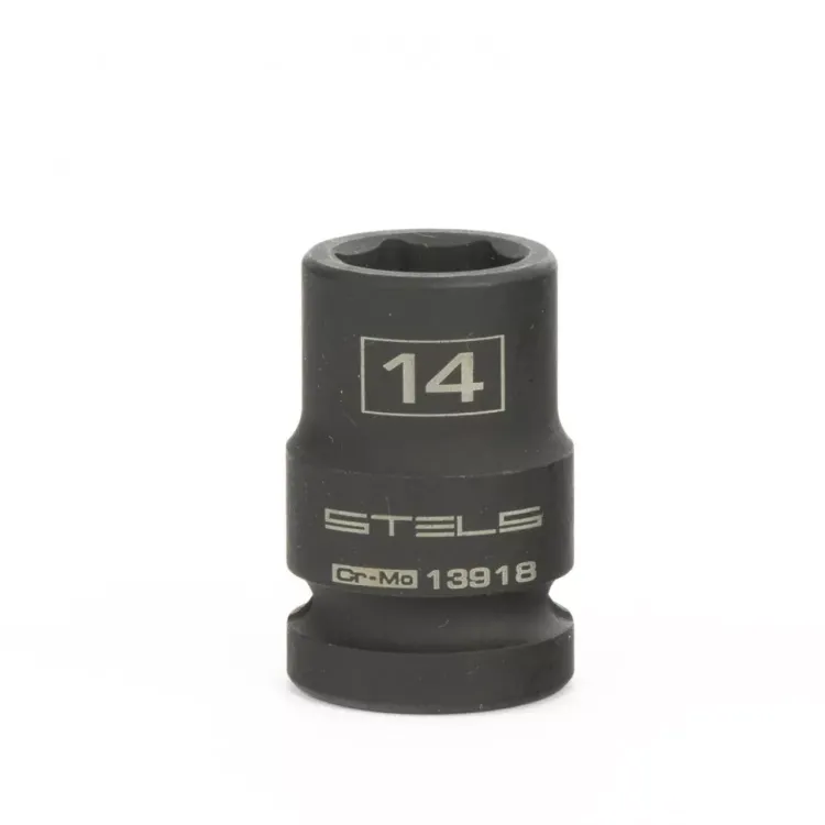 Головка ударная шестигранная 14 мм 1/2" CrMo  Stels 13918 купить в Нижневартовске