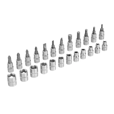 Набор инструментов Сибртех 13392, 1/4", пластиковый кейс, 29 предметов купить в Нижневартовске