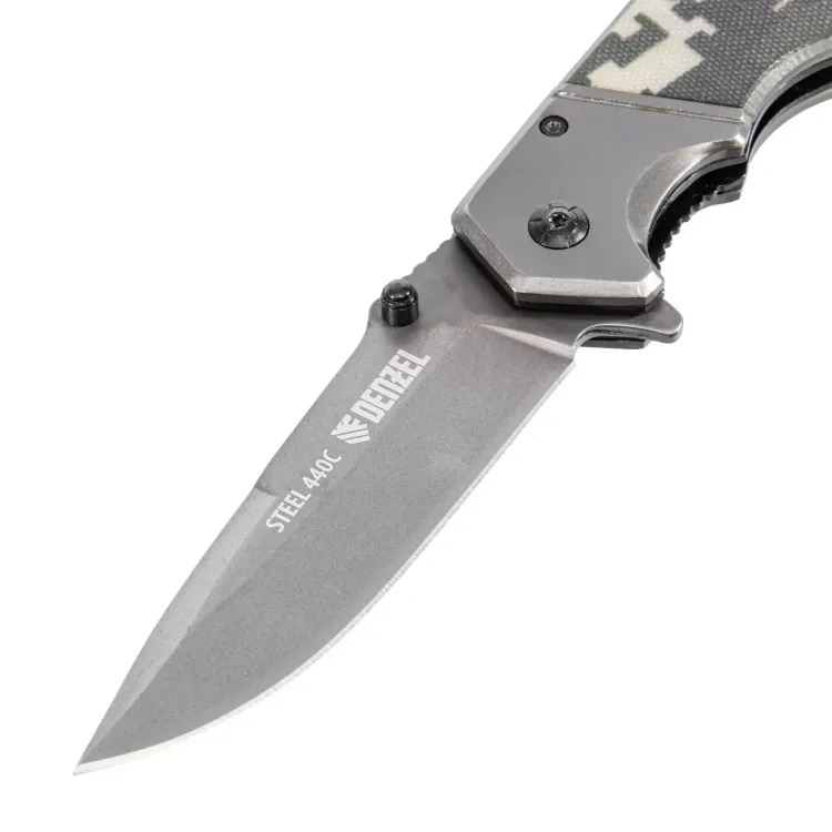 Нож складной Denzel 79209, многоцелевой, системы Liner-Lock, с накладкой G10 на эргономичной рукоятке купить в Нижневартовске