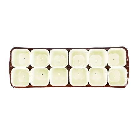 Набор для рассады Palisad 643450, поддон 470х166х82 мм, 12 горшочков по 250 мл. с выдвижным дном купить в Нижневартовске