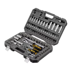 Набор инструментов Denzel 15813, 1/2&quot;, 1/4&quot;, CrV, S2, пластиковый кейс, 94 предмета