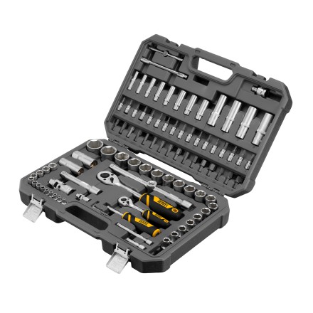 Набор инструментов Denzel 15813, 1/2&quot;, 1/4&quot;, CrV, S2, пластиковый кейс, 94 предмета купить в Нижневартовске