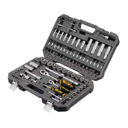 Набор инструментов Denzel 15813, 1/2", 1/4", CrV, S2, пластиковый кейс, 94 предмета купить в Нижневартовске