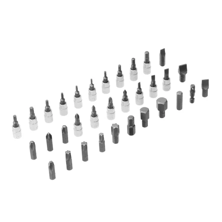 Набор инструментов Denzel 15813, 1/2", 1/4", CrV, S2, пластиковый кейс, 94 предмета купить в Нижневартовске