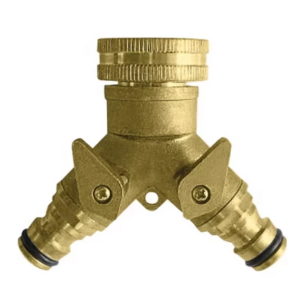 Распределитель латунный 2-х канальный G 1/2" G 3/4"  Кратон 5 01 04 059 купить в Нижневартовске