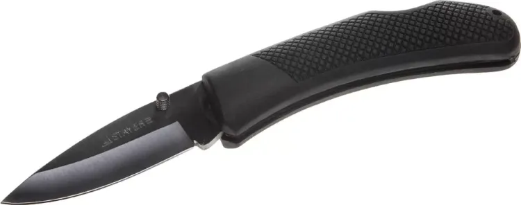 Нож STAYER складной с обрезиненной ручкой, большой 47600-2_z01 купить в Нижневартовске