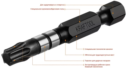 Биты для ударных шуруповертов KRAFTOOL Impact Pro TX 26195-30-50-S10 купить в Нижневартовске
