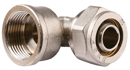 Уголок ЗУБР с внутренней резьбой, цанга-гайка, 1/2&quot;х16х2,0 мм, никель 51410-16-1/2 купить в Нижневартовске