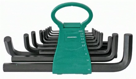 Набор ключей шестигранных коротких 1,5-19мм 18предметов Jonnesway  H01MH118S 48732 купить в Нижневартовске