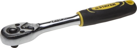 Трещотка для торцовых головок STAYER &quot;PROFI&quot;, Сr-V сталь, 45 зубцов, 1/4&quot; 27786-1/4 купить в Нижневартовске
